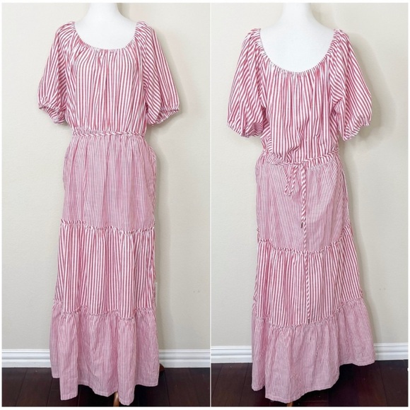 Draper James red and white striped sundress. - Picture 3 of 7